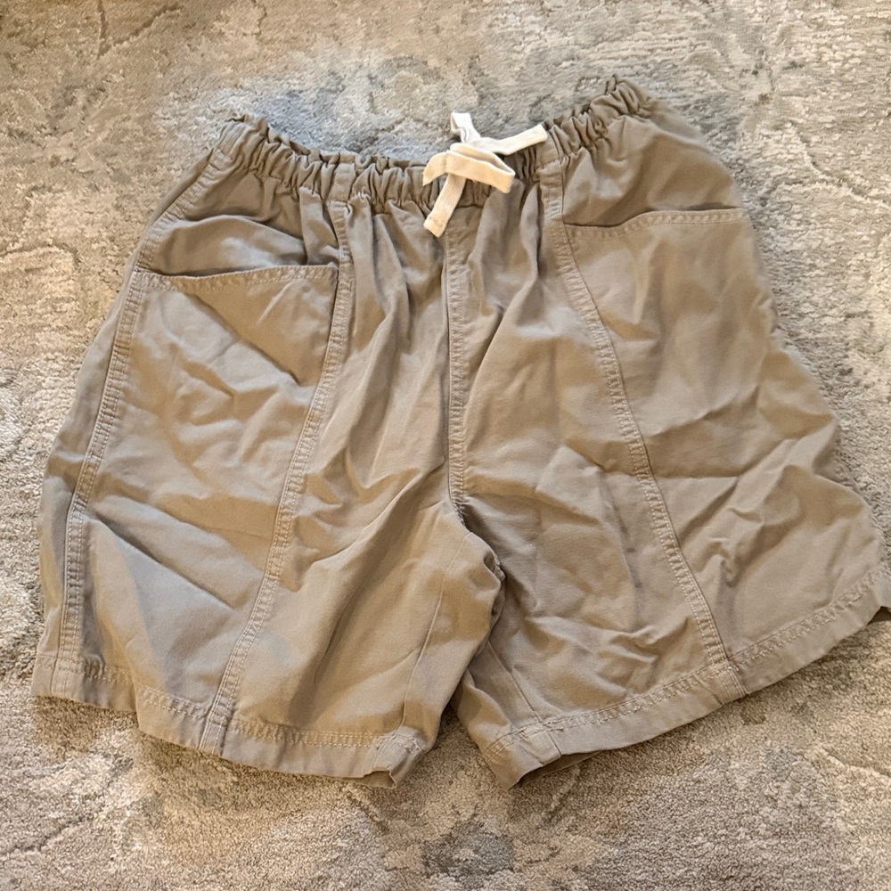 NWT aerie High Waist Drawstring Shorts in Light Taupe